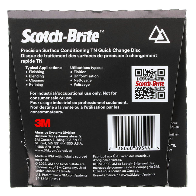 Scotch-Brite Precision Surface Conditioning TN Quick Change Disc, PN-DN, Medium, 4-1/2 in, Trial Pack