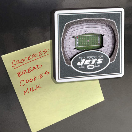 YouTheFan NFL New York Jets - MetLife Stadium 3D StadiumView Magnet3D StadiumView Magnet, Team Colors, Small (8493458)