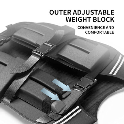 PROIRON Adjustable Weighted Vest 10kg, 20 Weight Packs, Weight Jacket Men Women with Reflective Stripe for Running Strength Training Workout Jogging Walking Home Gym Fitness Cardio Weight Loss, Black
