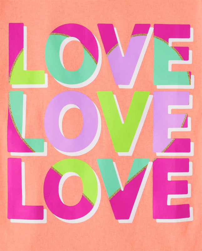 The Children's Place Girls' Kindness, Love, Equality Short Sleeve Graphic T-Shirts,multipacks, Love/Kindness/Peace, Large
