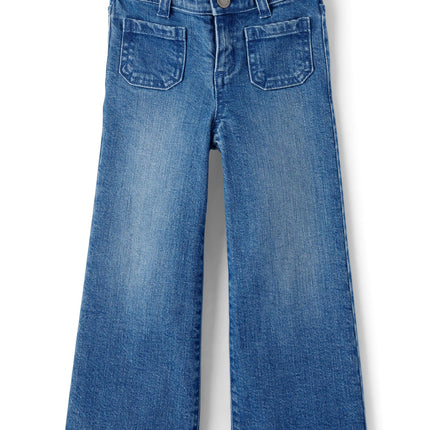 Gymboree Girls' and Toddler Wide Leg Jeans, Elm Wa