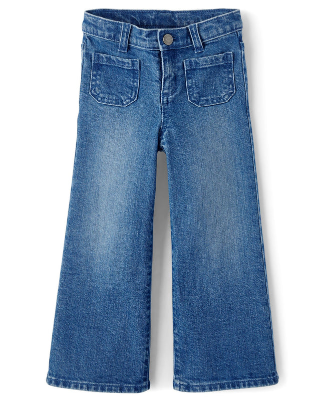 Gymboree Girls' and Toddler Wide Leg Jeans, Elm Wa