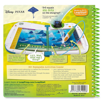LeapFrog Leapstart Activity Book 3D Pixar Math in Action with Listening Skills