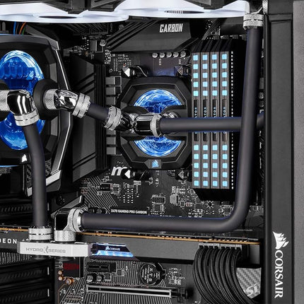 CORSAIR Hydro X Series XT Hardline 12mm Tubing (Straight-Line PMMA Tubing, Resilient Construction, Easy to Cut) Satin Black