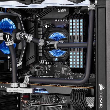CORSAIR Hydro X Series XT Hardline 14mm Tubing (Straight-Line PMMA Tubing, Resilient Construction, Easy to Cut) Satin Black