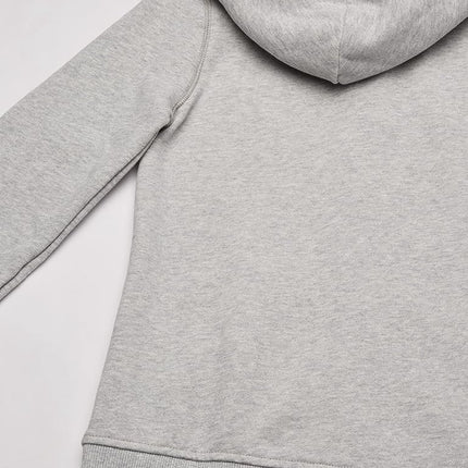 Nautica Girls' Fleece Full-Zip Hoodie Sweatshirt, Grey Heather, 7