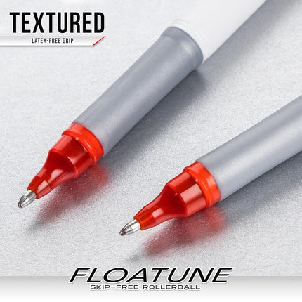 Pentel Floatune Rollerball Pen, (1.0mm), Bold Point, Black Ink, Pack of 8 (BY110PF8A)