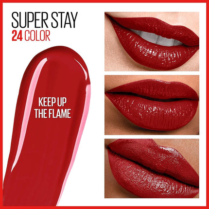 Maybelline New York Superstay 24, 2-Step Lipcolor, Keep Up The Flame 025, (Pack of 1)