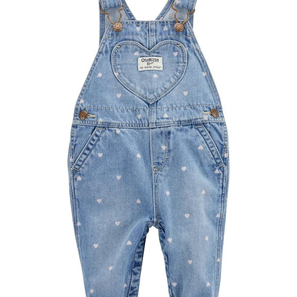 Peto OshKosh B'Gosh "World's Best" para niña, corazón azul, 12 meses