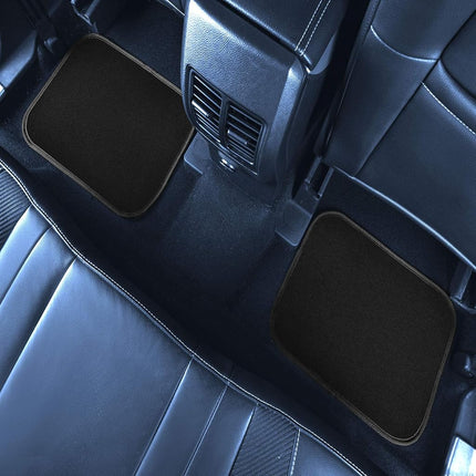 FH Group F14503 BLACK Color-Trimmed Liners Non-Slip Car Floor Mats with Rubber Heel Pad – Full Set