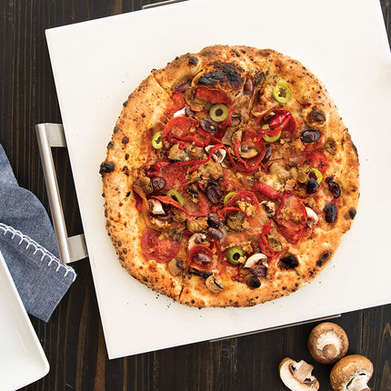 Piedra para pizza cuadrada de lujo Nordic Ware con rejilla