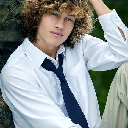 French Toast boysSE9002YLong Sleeve Oxford Shirt Long_Sleeve Button-Down Shirt - 70% Cotton, 30% Polyester - S White