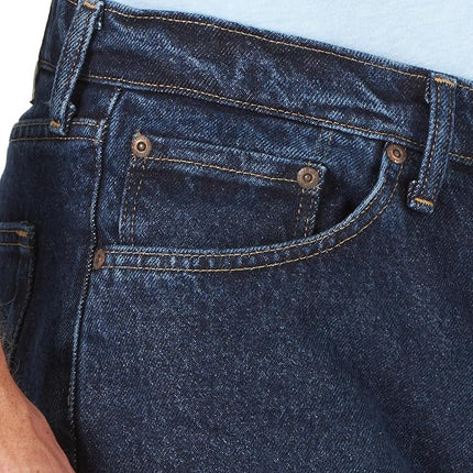 Wrangler Authentics Men's Classic Relaxed Fit Five Pocket Jean Short Denim, Dark Rinse, 30