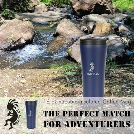 Taza de café de viaje Aquapelli con aislamiento al vacío, 473 ml