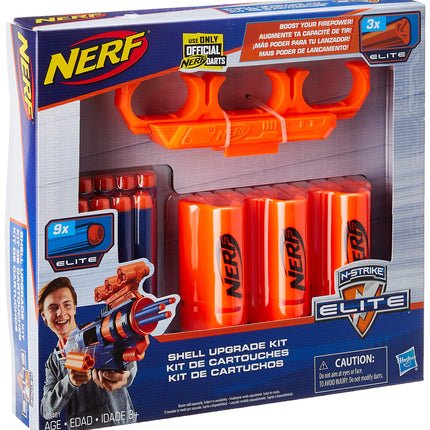 NERF Upgrade Kit: 3 Shells, 9 Darts, Shell Holder