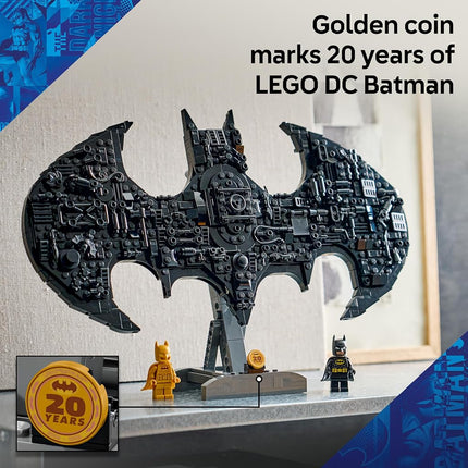 LEGO DC Batman Logo - Superhero Toy w/ 2 Collectible Minifigures - 3D DIY Wall Art or Room Decor - Gift Idea for 12+ Year Old Boys & Teenage Movie Fans - 76330