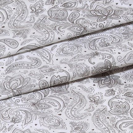Elegant Comfort Softest and Coziest 4-Piece Sheet Set - 1500 Premium Hotel Quality Microfiber - Deep Pocket, Wrinkle Resistant 4-Piece Paisley Pattern Bed Sheet Set, Twin, Paisley Gray