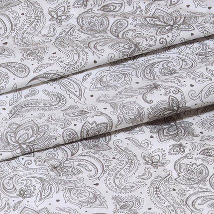 Elegant Comfort Softest and Coziest 4-Piece Sheet Set - 1500 Premium Hotel Quality Microfiber - Deep Pocket, Wrinkle Resistant 4-Piece Paisley Pattern Bed Sheet Set, Twin, Paisley Gray