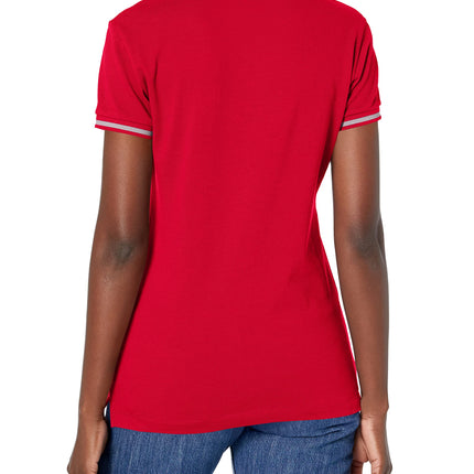 Arena Women's Team Line Short Sleeve Polo Shirt, Red, X-Small