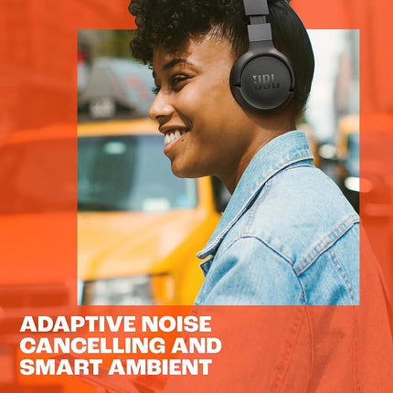 JBL Wireless Headphones, Bluetooth Connection, Black, Model TUNE670NC-NEG