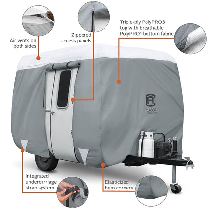 Funda para caravana de fibra de vidrio PolyPro 3 de Classic Accessories, 2,4-3 m de largo