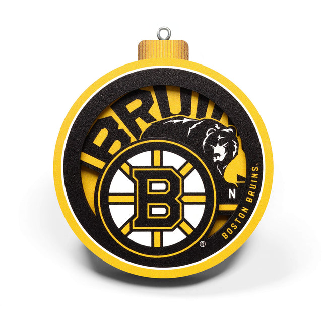 YouTheFan NHL Boston Bruins 3D Logo Series Ornamen
