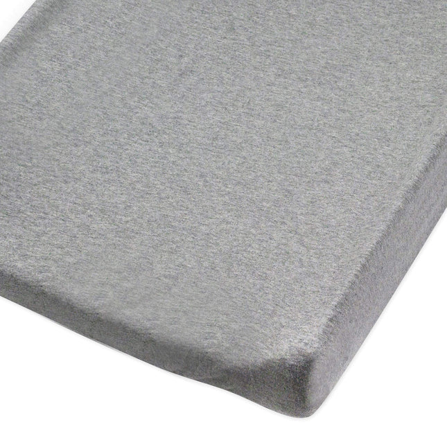 HonestBaby Baby Organic Cotton Changing Pad Covers (Set of Two) Winter Accessory, Gray Heather, One Size