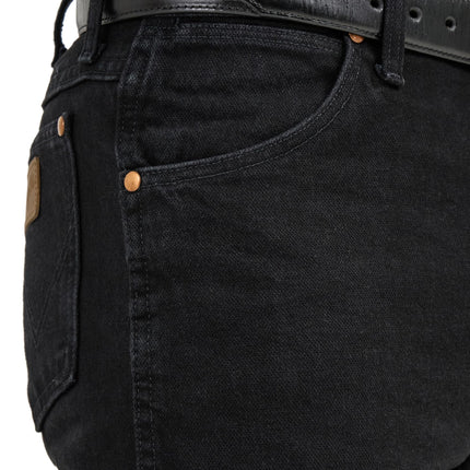 Vaqueros de hombre Wrangler 13MWZ, corte regular original estilo bota, pierna recta, NEGRO SOMBRA, 33W / 32L