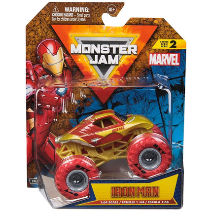 Monster Jam, Marvel Official Iron Man Monster Truck, Die-Cast Vehicle, 1:64 Scale, Super Hero Kids Toys for Boys Ages 3 and up
