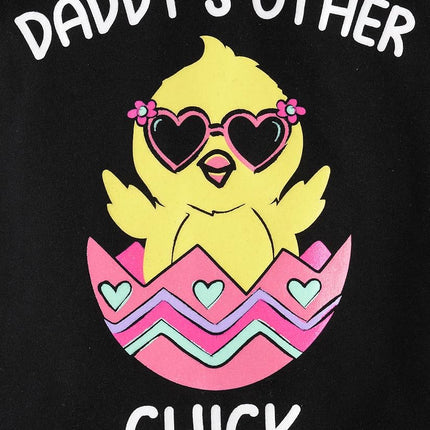 The Children's Place T-shirts graphiques à manches courtes pour bébés filles et tout-petites, motif licornes, papillons, tendances, lot de 3, Wild/Dad Chick/Princess, 18-24 mois