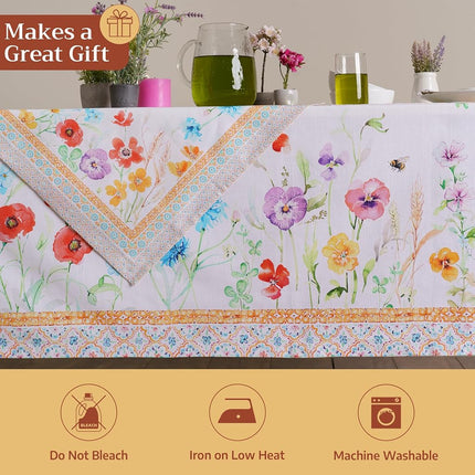 Maison d' Hermine Table Cloth Rectangle Table Reusable 100% Cotton 70"x108"