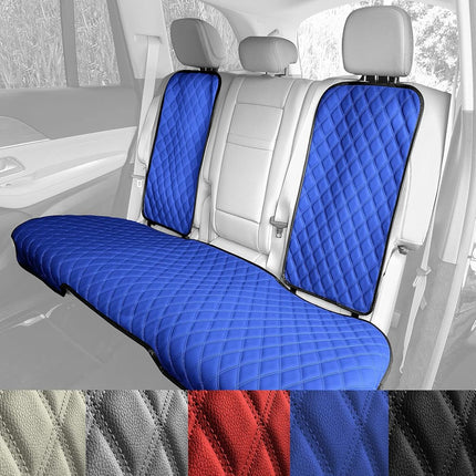 FH Group Universal Faux Leather Seat Protectors - Rear Set for Most Cars, Trucks, SUVs or Vans