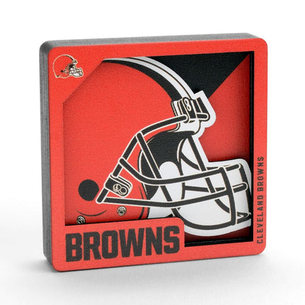 YouTheFan NFL Cleveland Browns 3D Logo Series Magnets