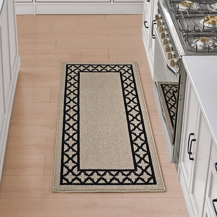 Nautica – Runner Rug | Indoor Runners for Hallways and Entry Rugs| Non-Slip and Non-Skid Entry and Kitchen Door Mat| Machine Washable Entryway Carpet Rugs | 2'2" x 5' | Trellis Natural Twist