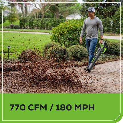 Greenworks 80V 21" Self-Propelled Lawn Mower + Blower (Gen 2), 5.0Ah Battery