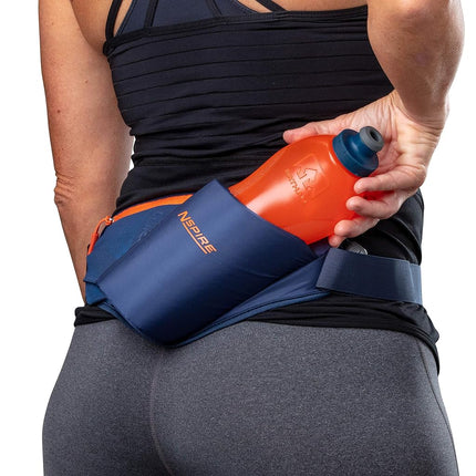 Nspire Hydration Waist Pack con botella de 18 oz y área de almacenamiento – Para correr, senderismo, caminar, camping, ciclismo
