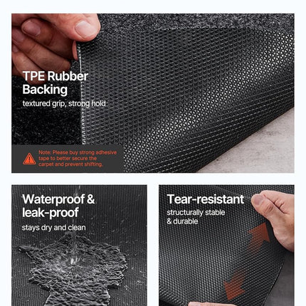 VEVOR Waterproof Garage Floor Mat for Under Car, Non-Slip 2 x 2.6 M Compact Size Heavy Duty Containment Mat, Protects Garage Floor from Water, Mud and Oil, for Garages,Greenhouses,Entrance