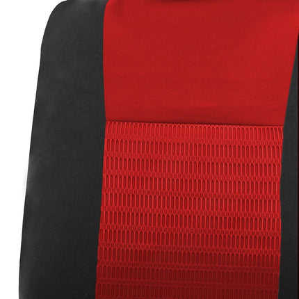 FH Group Front Set 3D Air Mesh Car Seat Covers for Low Back Car Seats with Removable Headrest, Universal Fit, Airbag Compatible Seat Cover for SUV, Sedan Red