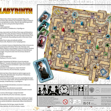 Ravensburger - Harry Potter Labyrinth Board Game for Kids & Family, Strategic Maze Challenge, 2-4 Players, Great Birthday Gift