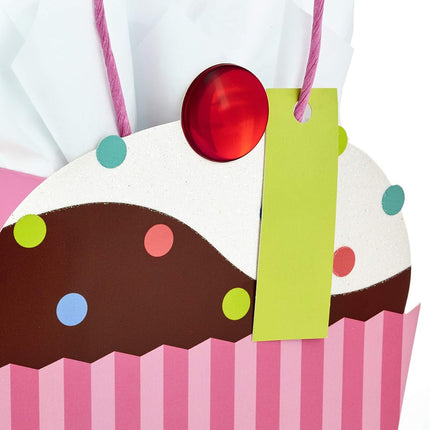 Hallmark 5WDB1133 Small Tissue Paper (Cupcake) Gift Bag Pink
