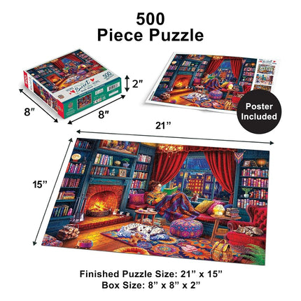 MasterPieces 500 Piece Jigsaw Puzzles for Adults, Family, Or Youth - Stained Glass 4-Pack - 14"x19"
