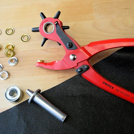 KNIPEX 90 70 220 Revolving Leather Hole Punch Pliers Tool