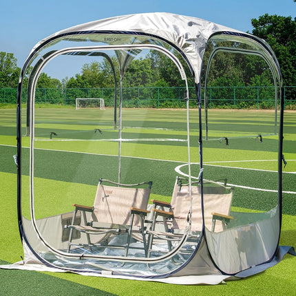 EAST OAK Weather Sports Tent for Fishing & Outdoors | Pop Up Bubble Tent Instant Sun & Rain Shelter | No Condensation, Spacious Interior, Ultra Visibility | All Weather Protection | 50L*50W*68.9H