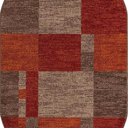 Unique Loom Autumn Collection Area Rug - Providence (5' 1" x 8' Oval, Multi/Beige)