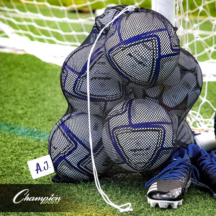 Champion Sports Mesh Equipment Bag, Gold, 24" x 36"