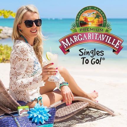 Margaritaville Singles To Go Water Drink Mix - Pina Colada Flavored, Non-Alcoholic Powder Sticks (12 Boxes with 6 Packets Each - 72 Total Servings)