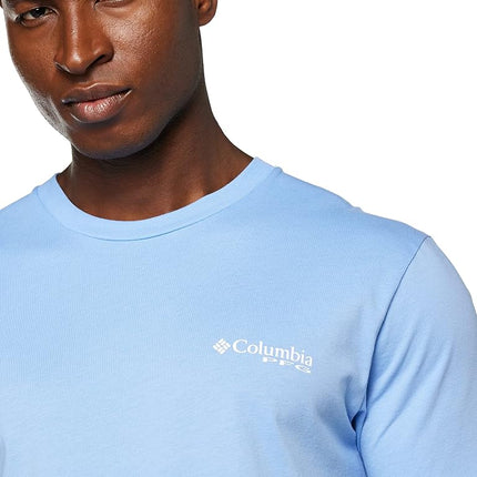 Columbia Apparel Men's PFG Graphic T-Shirt Shirt, White Cap/Flint, Small