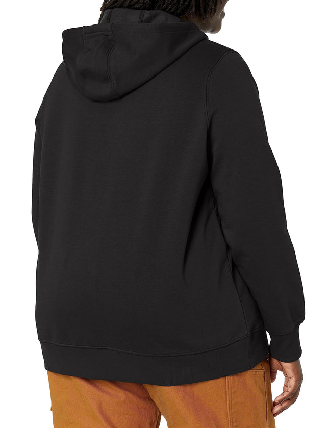 Dickies Size Women's Plus Heavyweight Logo Sleeve Pullover, Knit Black, 3X