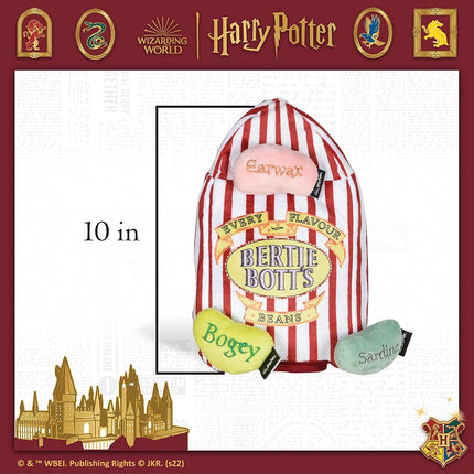 Harry Potter 10 Inch Bertie Botts Jelly Bean Burrow Pet Toy | Plush Dog Toy With Jelly Beans