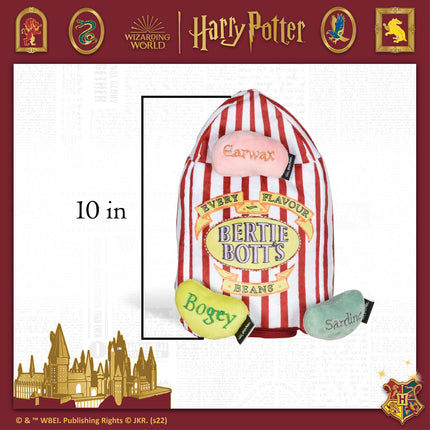 Harry Potter 10 Inch Bertie Botts Jelly Bean Burrow Pet Toy | Plush Dog Toy With Jelly Beans
